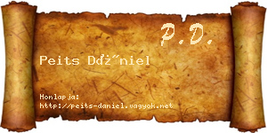 Peits Dániel névjegykártya